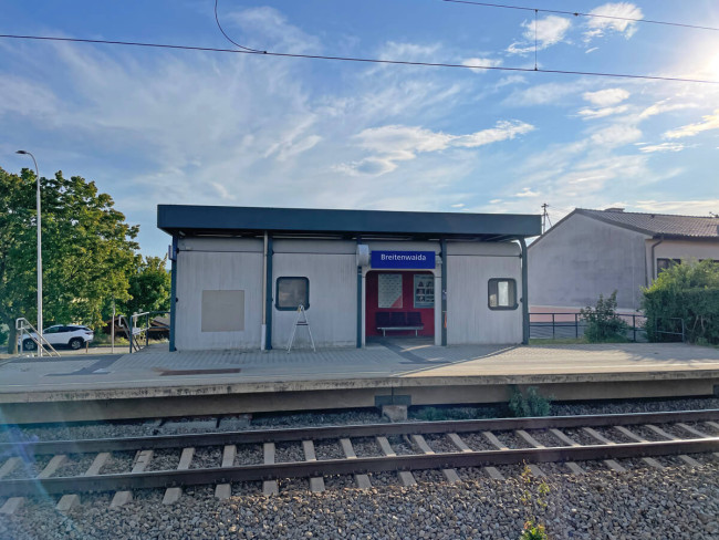 Bahnhof Breitewaida 2 km vom Wohnhaus entfernt